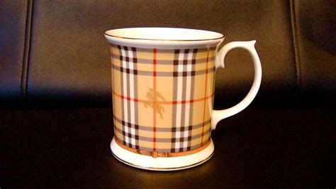 Hard to find Burberry fine china coffee/tea mug .